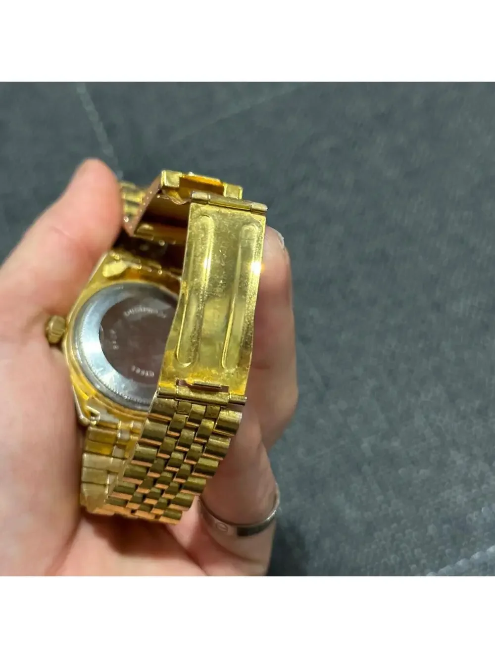 Vintage Netec Womens Gold Tone Watch Needs Battery Japan Movement Quartz